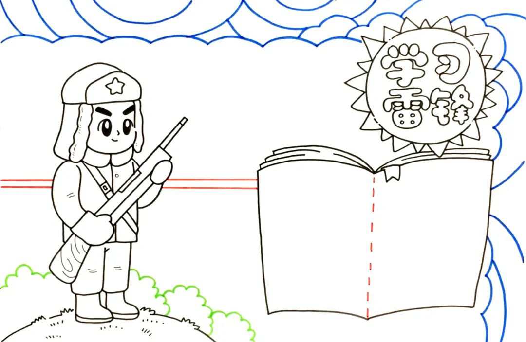 学习雷锋精神手抄报版面设计图片