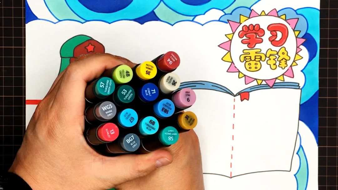 学习雷锋精神手抄报版面设计图片