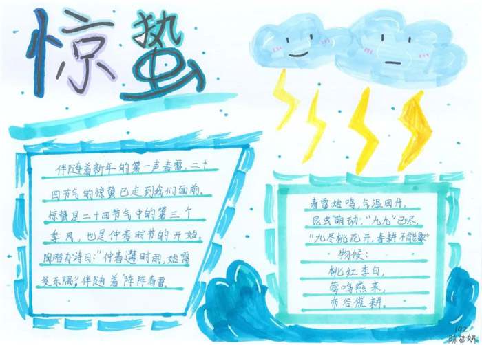 节气惊蛰手抄报图片及内容