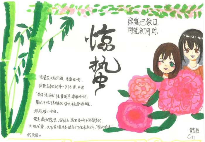 节气惊蛰手抄报图片及内容