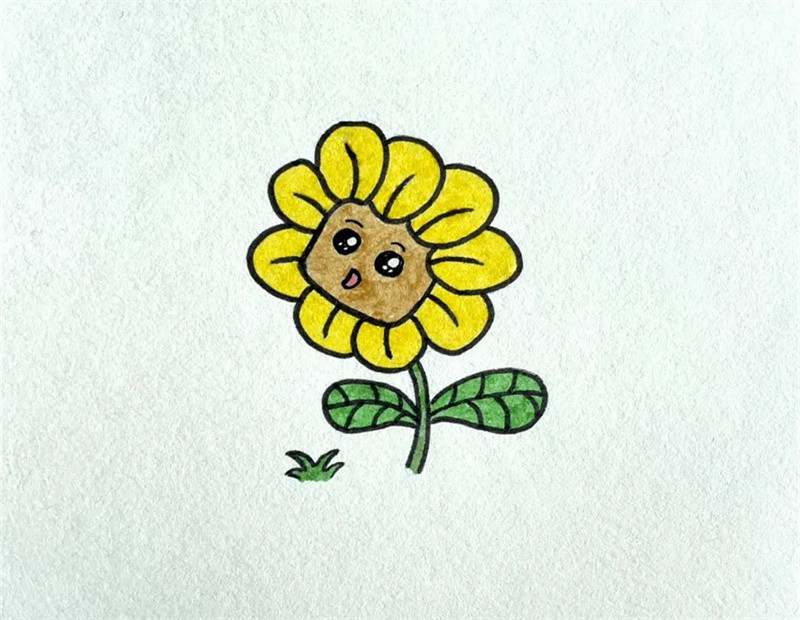 向日葵图片简笔画教程简单可爱