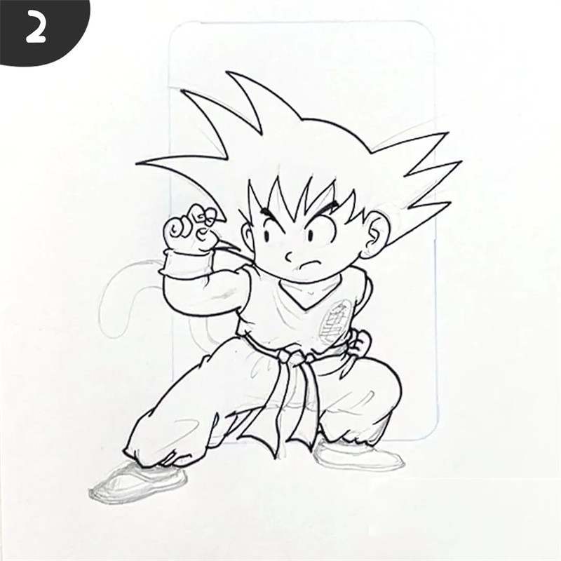 七龙珠之孙悟空简笔画教程图片