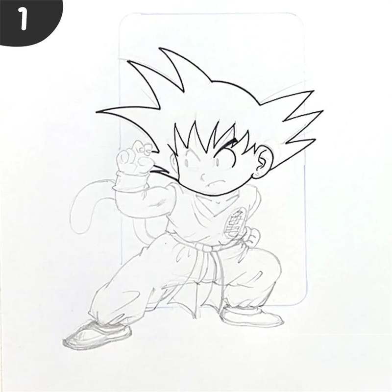七龙珠之孙悟空简笔画教程图片
