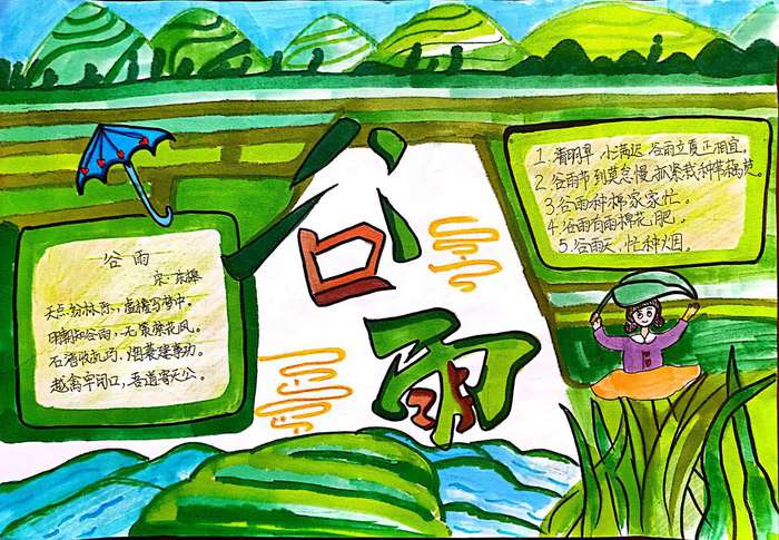 二十四节气谷雨手抄报图片简单又好看