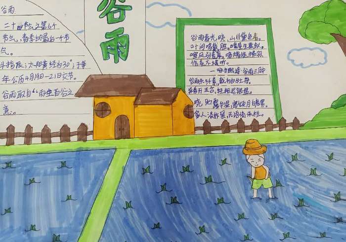 二十四节气谷雨手抄报图片简单又好看