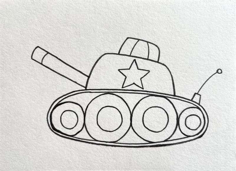 坦克简笔画图片教程简单