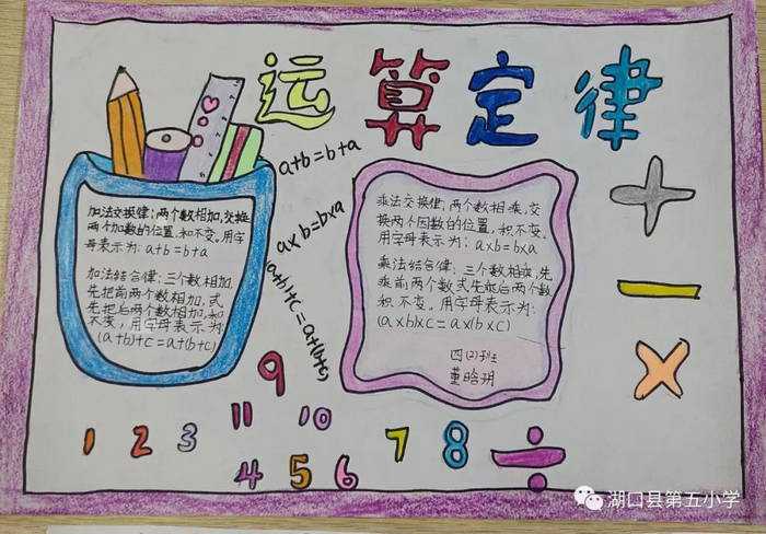 三年级数学手抄报图片简单又漂亮