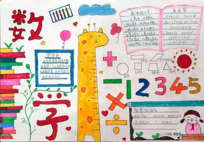 三年级数学手抄报图片简单又漂亮