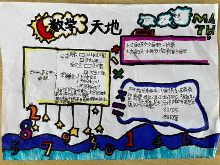 三年级数学手抄报图片简单又漂亮