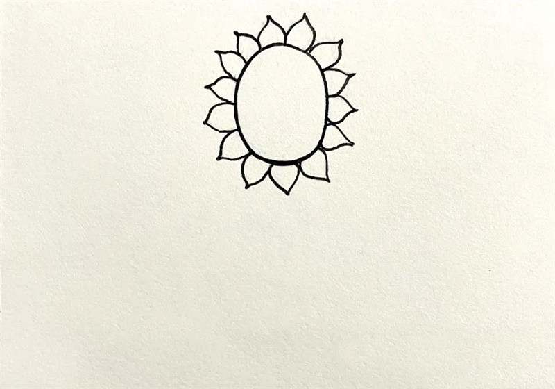 向着太阳的向日葵简笔画图片教程