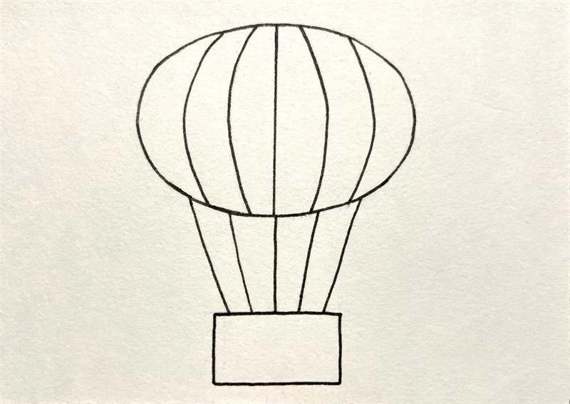热气球简笔画图片教程简单