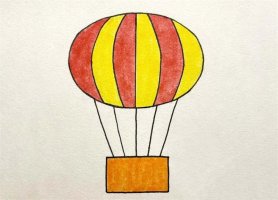 热气球简笔画图片教程简单