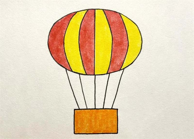 热气球简笔画图片教程简单
