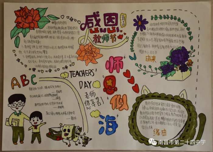 尊师重教教师节主题手抄报图片及内容