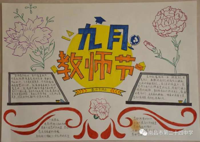 尊师重教教师节主题手抄报图片及内容