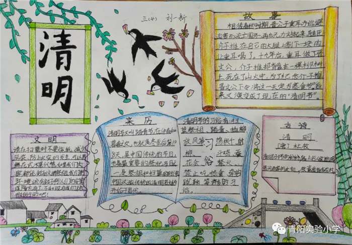 清明祭英烈争做好队员手抄报图片