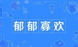 郁郁寡欢造句 用郁郁寡欢造句子