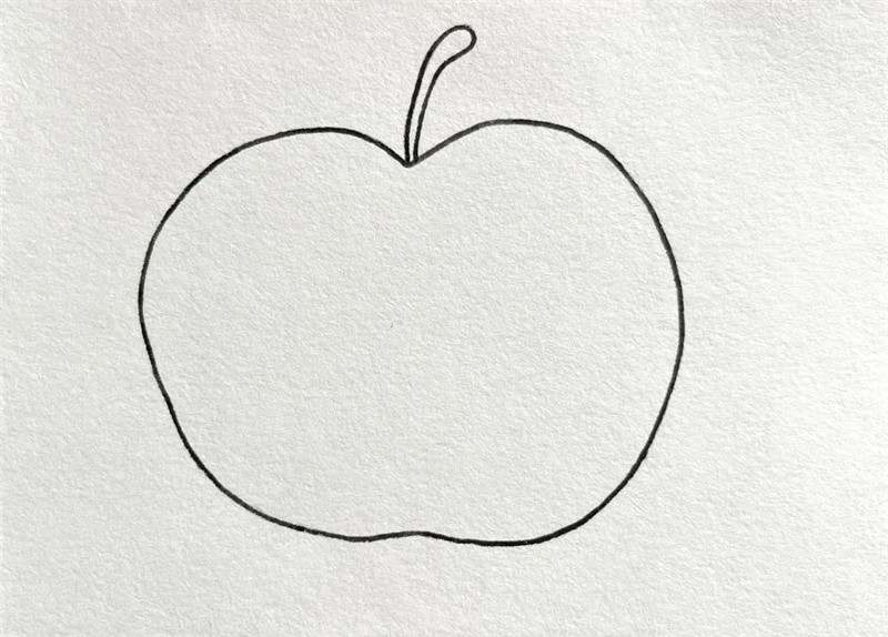 红红的苹果简笔画图片教程简单