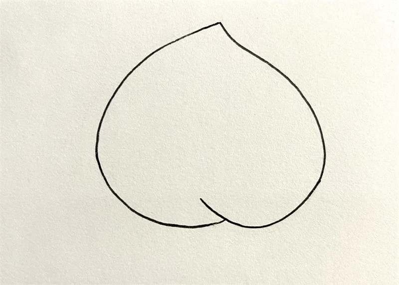 香甜可口的桃子简笔画图片教程简单