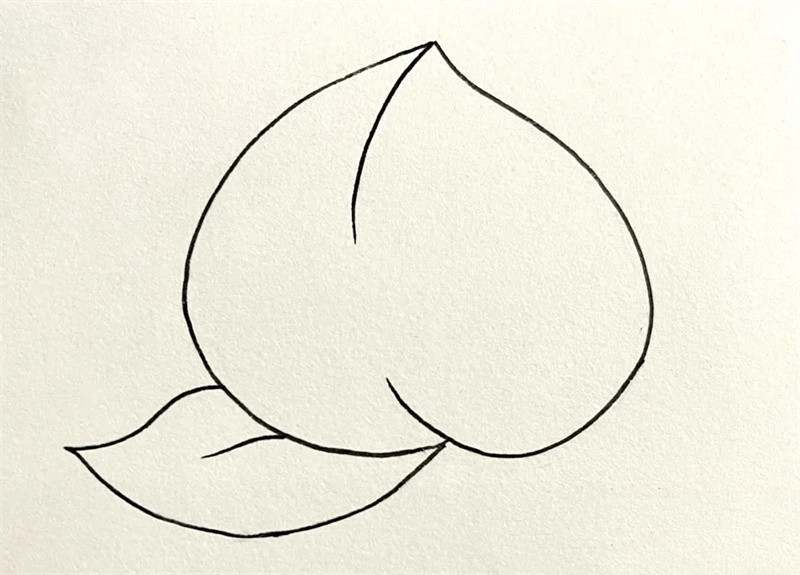 香甜可口的桃子简笔画图片教程简单