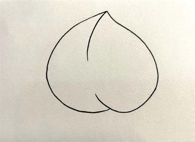 香甜可口的桃子简笔画图片教程简单