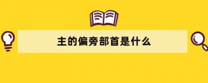 主的偏旁部首是什么