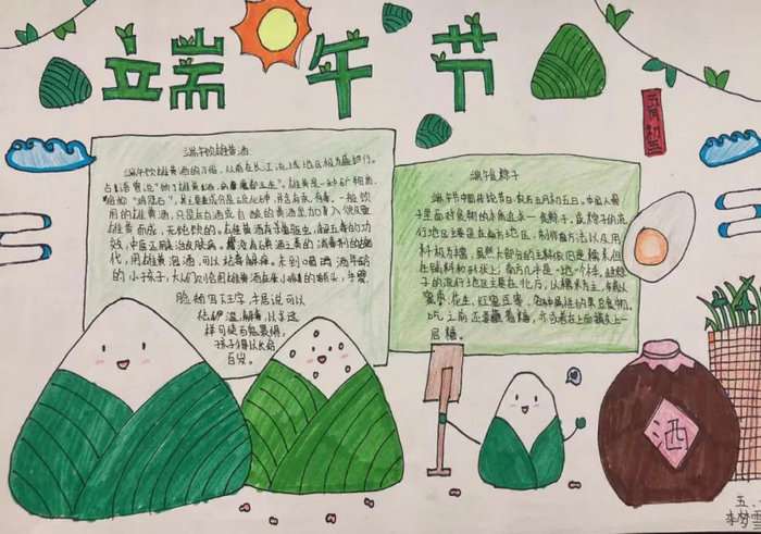 端午节小报手抄报图片简单又漂亮