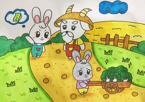 儿童睡前故事：有礼貌的小白兔