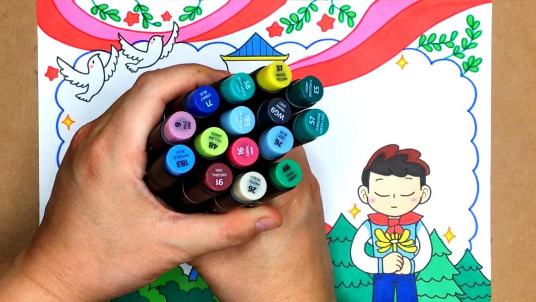 缅怀先烈，清明祭英烈手抄报设计图片