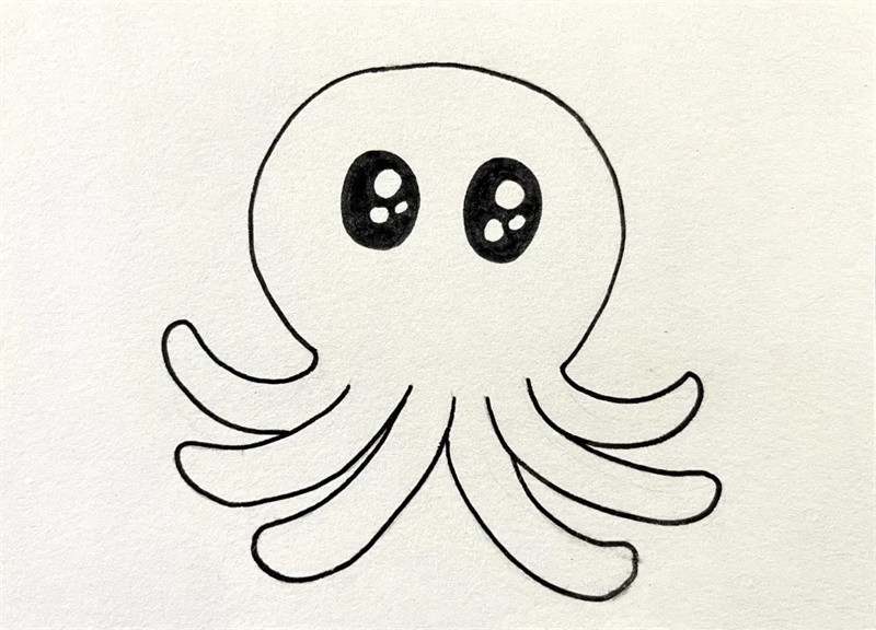 可爱的章鱼宝宝简笔画图片教程简单