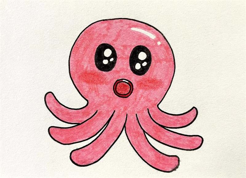 可爱的章鱼宝宝简笔画图片教程简单