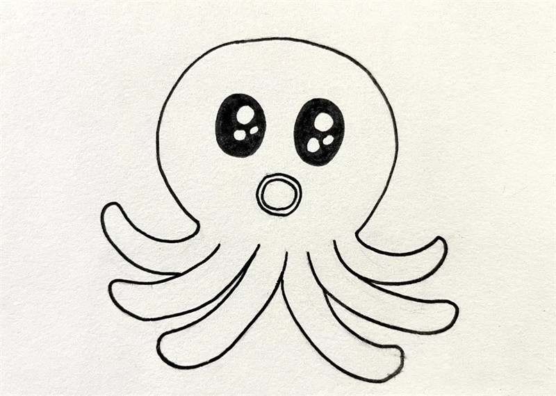 可爱的章鱼宝宝简笔画图片教程简单