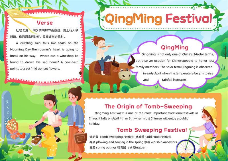 清明节电子手抄报图片