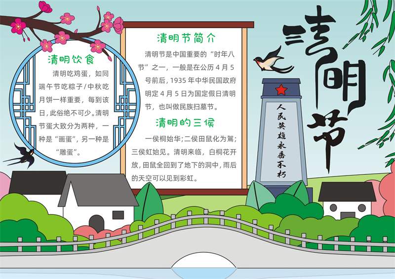 清明节电子手抄报图片