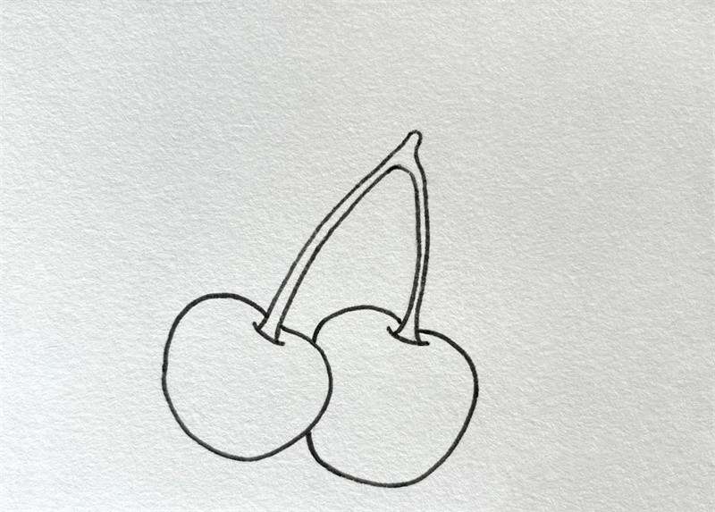 樱桃简笔画图片教程简单