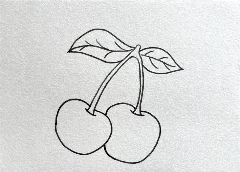 樱桃简笔画图片教程简单