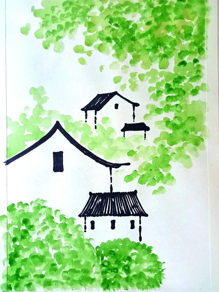 春意盎然的少儿美术课程《一年新绿》