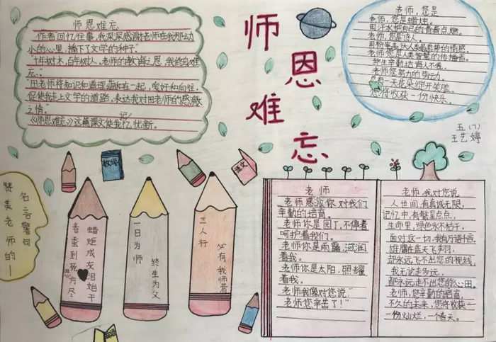 师恩难忘手抄报图片简单又漂亮