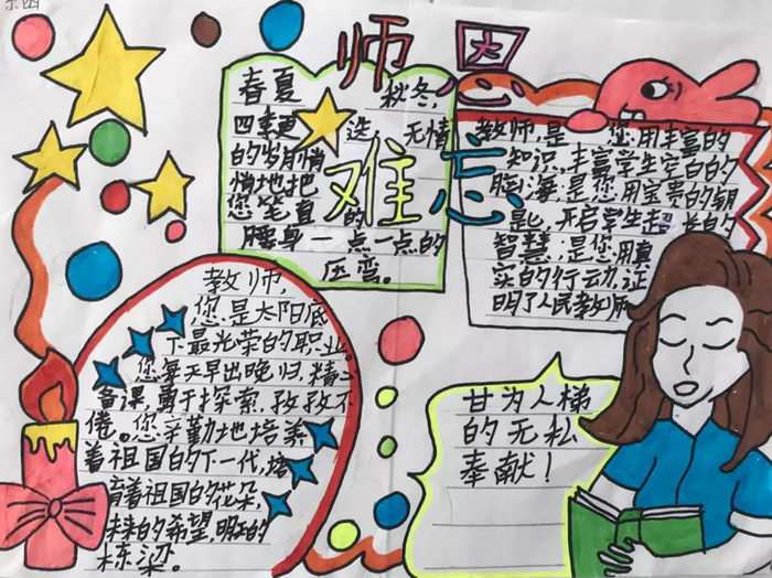 师恩难忘手抄报图片简单又漂亮