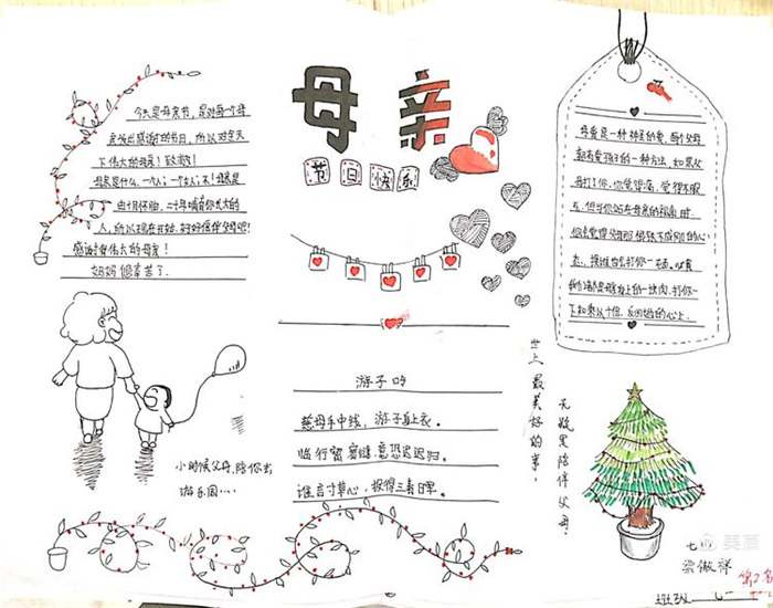 母亲节手抄报图片及文字内容