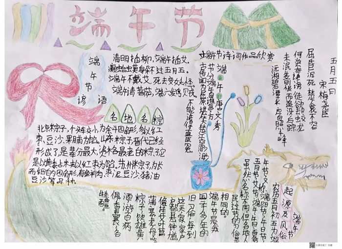 小学生端午节手抄报图片及内容