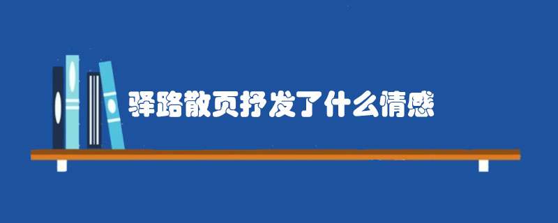 驿路散页抒发了什么情感