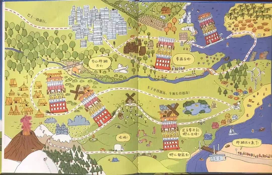 想象力绘本故事《100层的巴士》