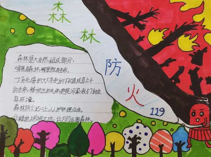 森林防火从我做起手抄报图片及内容