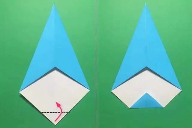 幼儿折纸手工简单：折纸雨滴