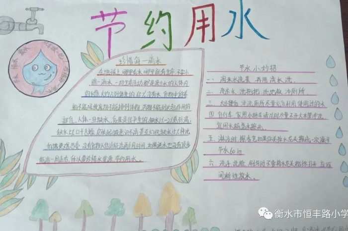 节约用水手抄报图片及内容小学生