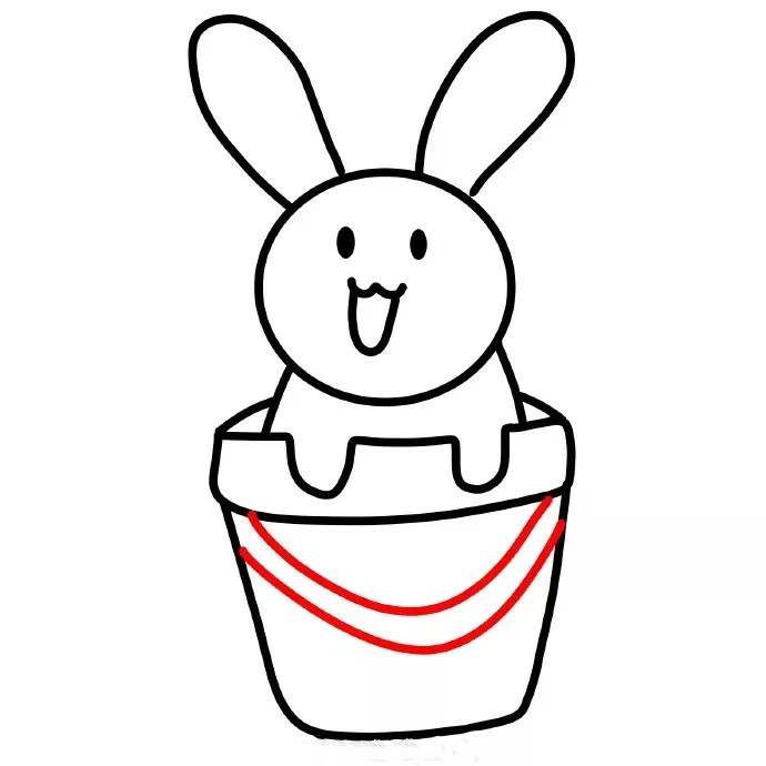 可爱的小兔子简笔画图片教程