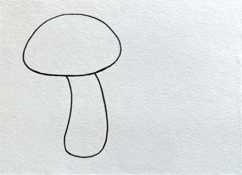 香菇简笔画图片教程简单