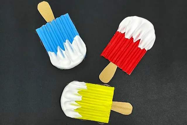 废物利用手工制作：瓦楞纸手工制作雪糕(步骤图解)