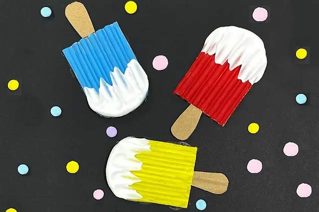 废物利用手工制作：瓦楞纸手工制作雪糕(步骤图解)